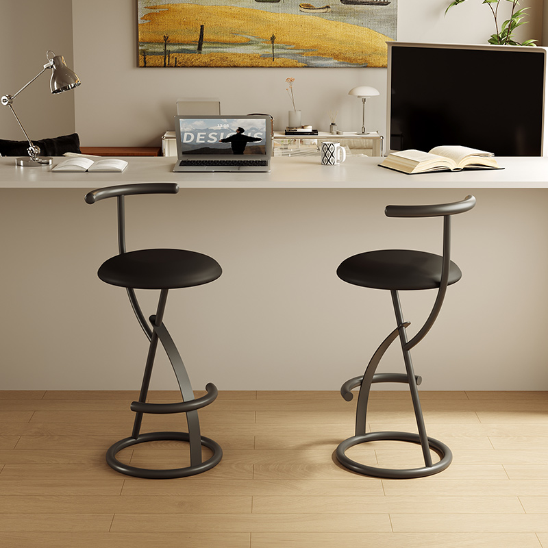 Commercial Kitchen Designer - Nordic Modern Bar Stool with Backrest