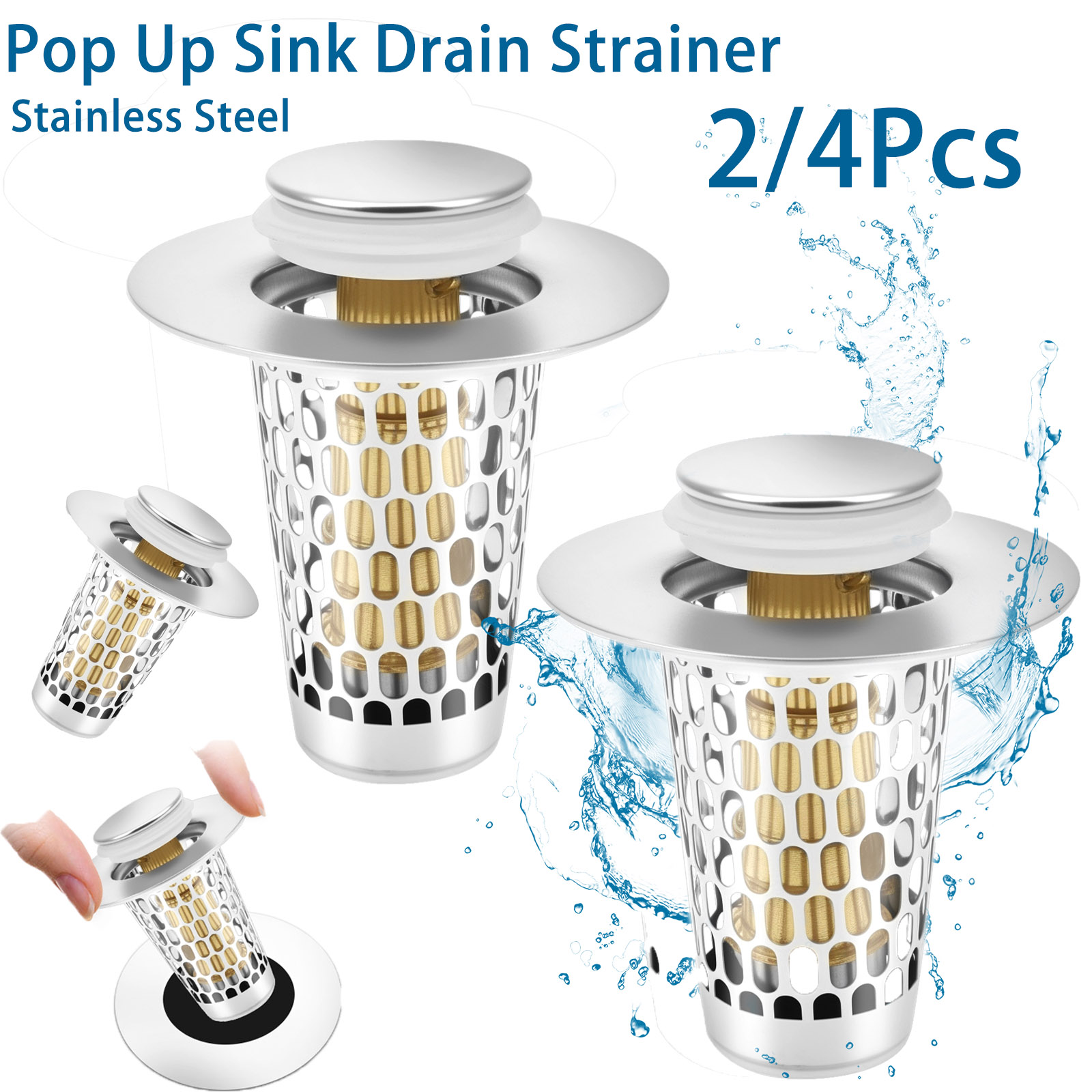 2/4Pc Pop Up Sink Drain Strain - огляд і ціна Commercial Kitchen Sink
